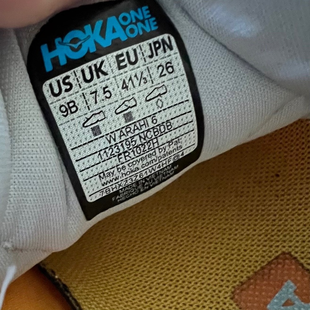 Hoka One One Arahi 6 Womens 9 Nimbus Cloud Blue Fog Yellow 1123195 NCBDB - Picture 7 of 15